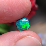 Bright Green Black Opal, 1.16ct from Lighting Ridge, AUS