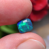 Bright Green Black Opal, 1.16ct from Lighting Ridge, AUS