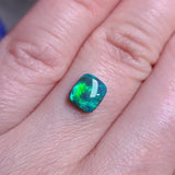 Bright Green Black Opal, 1.16ct from Lighting Ridge, AUS