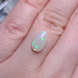 Pale Green Light Opal Drop, 1.36ct from Lightning Ridge, Australia