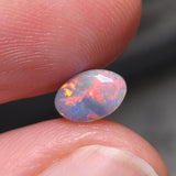 Bright Red Dark Opal, 0.56ct from Lighting Ridge, Australia