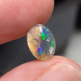 Colorful Crystal Opal with Inclusions, 1.66ct from Lighting Ridge, Australia