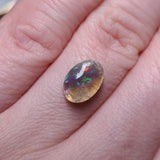 Colorful Crystal Opal with Inclusions, 1.66ct from Lighting Ridge, Australia