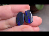 Black Picture Opal Pair, 9.60tcw from Lighting Ridge, Australia