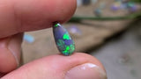 Green Black Opal drop, 1.32ct from Lighting Ridge, Australia