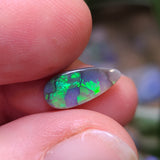 Green Black Opal drop, 1.32ct from Lighting Ridge, Australia