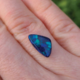 Green and Blue Black Opal, 2.05ct from Lightning Ridge, Australia