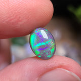 Bright Green Black Crystal Opal, 1.53ct from Lighting Ridge, AUS