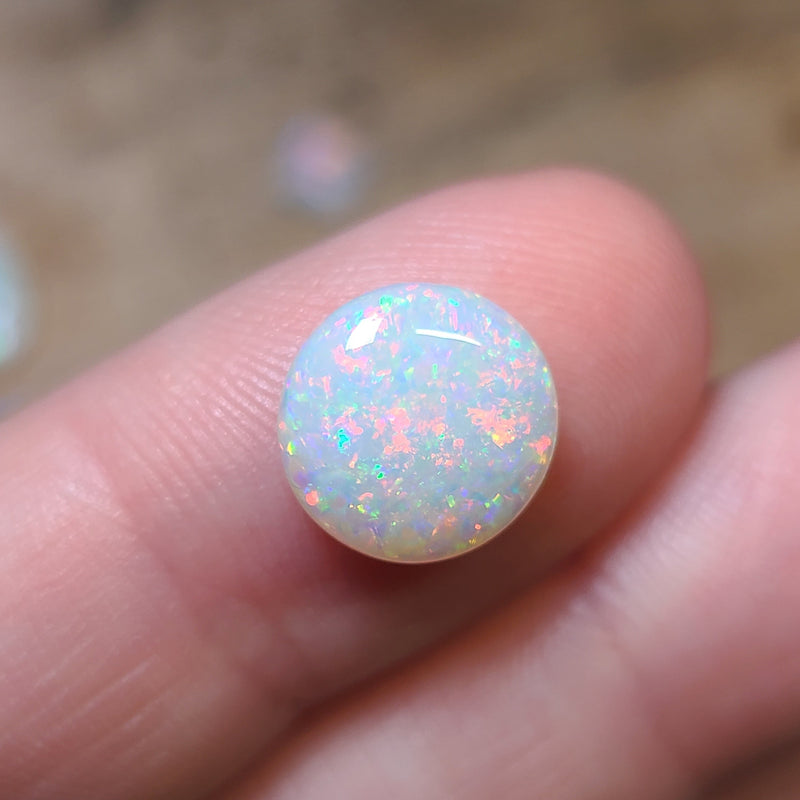 Double Sided, Round Crystal Opal, 2.51ct from Brazil