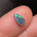 Green Black Opal Drop, 0.82ct from Lightning Ridge, AUS