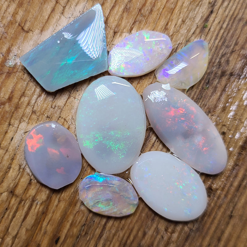Preshaped Australian Opal Rubs, 16.16ct/8pcs