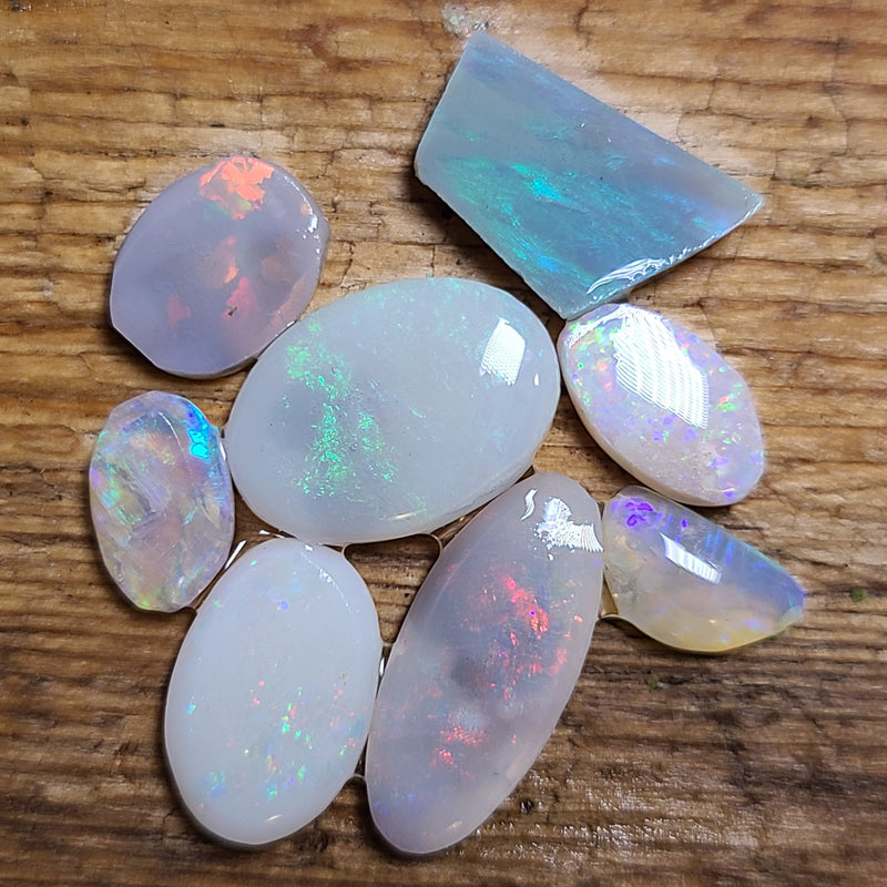 Preshaped Australian Opal Rubs, 16.16ct/8pcs