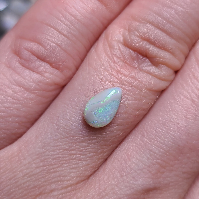 Pastel Green Dark Opal Drop, 0.81ct from Lighting Ridge, AUS