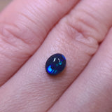 Blue Black Opal, 0.76ct from Lightning Ridge, AUS
