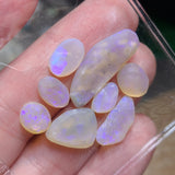 Purple Crystal Preshaped Australian Opal Rubs, 14.77ct/8pcs