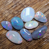 Colorful Preshaped Australian Opal Rubs, 9.65ct/8pcs