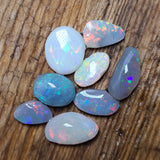 Colorful Preshaped Australian Opal Rubs, 9.65ct/8pcs