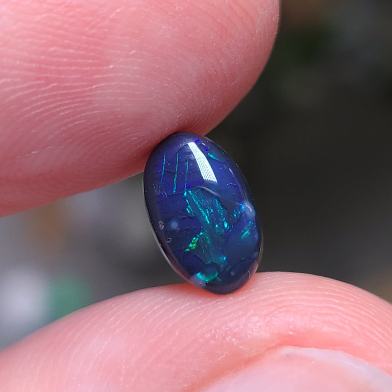 Green Blue Black Opal, 1.16ct from Lightning Ridge, AUS