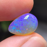 Purple and Blue Crystal Opal Drop, 4.64ct from Lighting Ridge, AUS