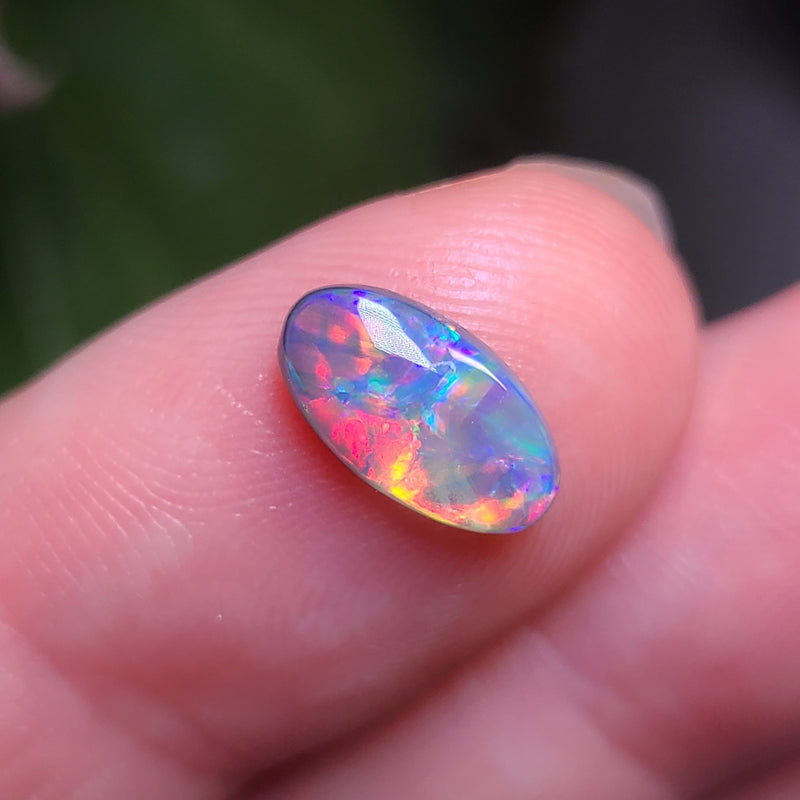 Red and Blue Black Opal, 0.94ct from Lightning Ridge, AUS