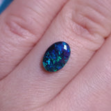 Green and Blue Black Crystal Opal, 1.25ct from Lightning Ridge, AUS