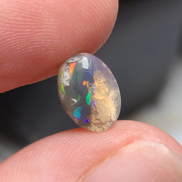 Colorful Crystal Opal with Inclusions, 1.66ct from Lighting Ridge, AUS