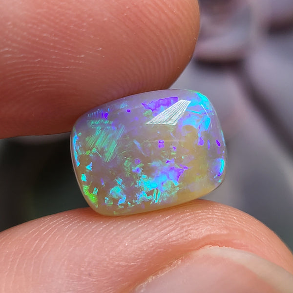 Green and Purple Dark Opal,  3.73ct from Lighting Ridge, Australia