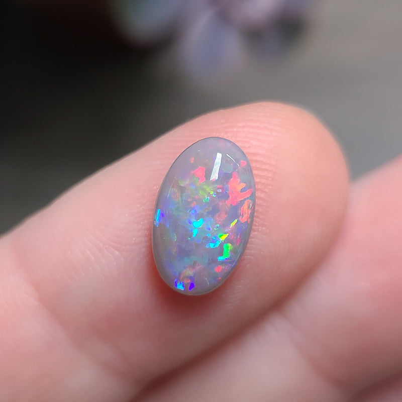 Colorful Dark Opal,  2.04ct from Lighting Ridge, Australia