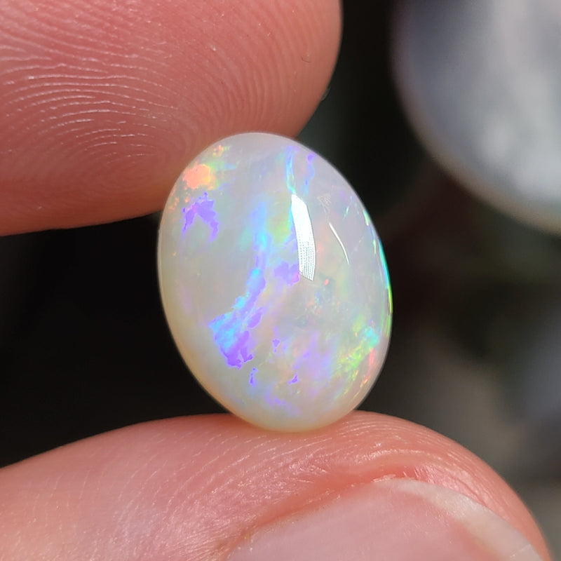 Colorful Light Opal with Bands, 4.39ct from Brazil