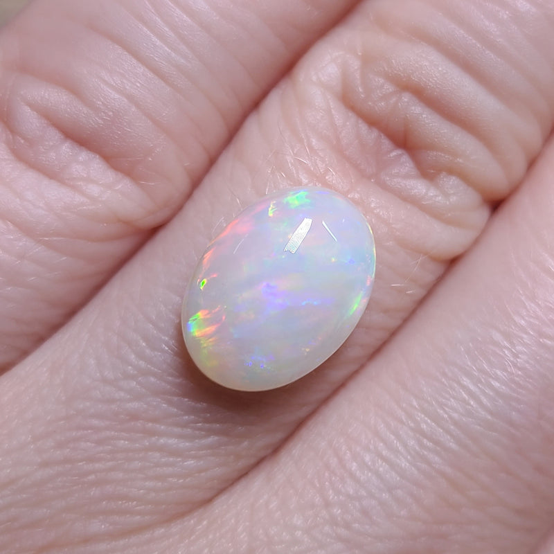 Colorful Light Opal with Bands, 4.39ct from Brazil