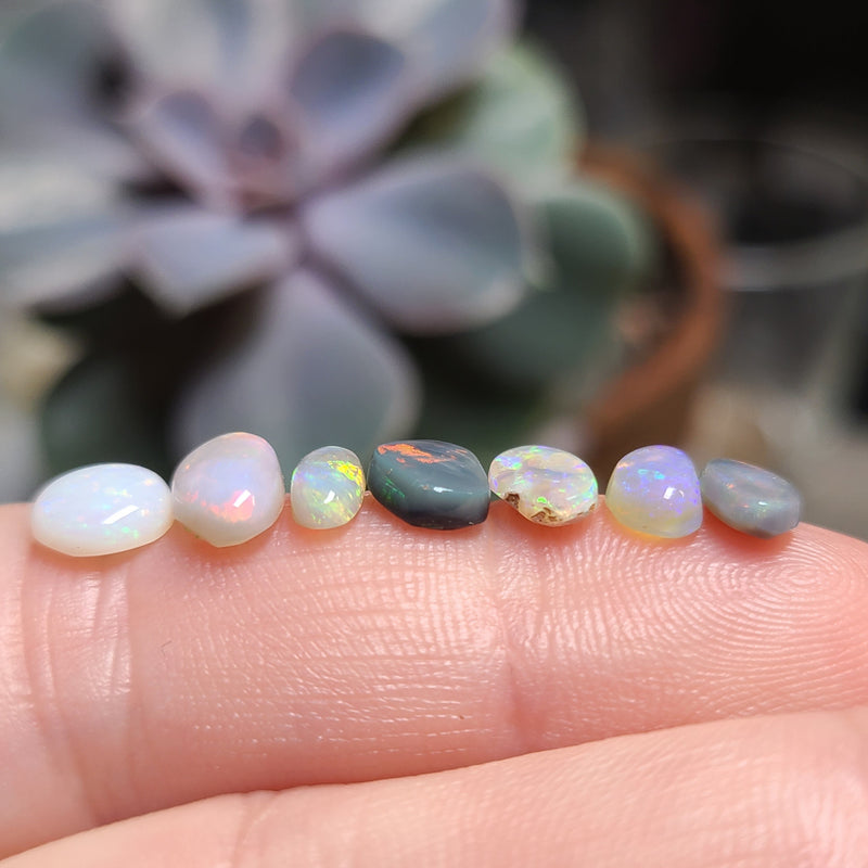 Jewelers Parcel of Small Australian Opals, 4.35tcw/7pcs