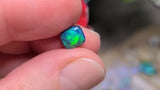 Bright Green Black Opal, 1.16ct from Lighting Ridge, AUS