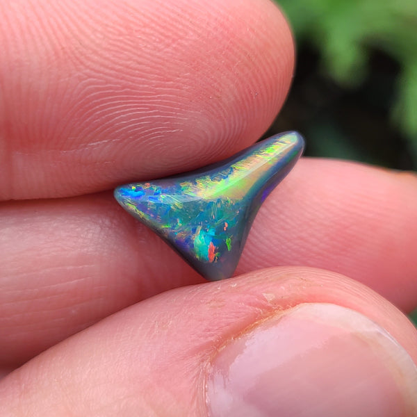 Colorful Black Opal Carving, 1.78ct from Lightning Ridge, AUS