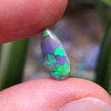 Green Gem Black Opal drop, 1.32ct from Lighting Ridge, AUS
