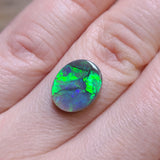 Green Gem Black Opal, 2.39ct from Lighting Ridge, AUS