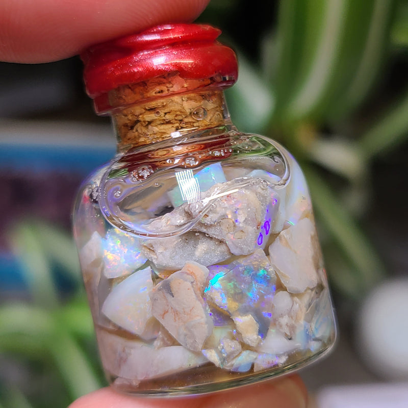 Decorative Australian Opal Chip Jar